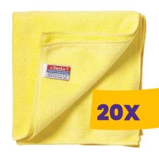   Vileda Prof. MicroTuff Plus mikroszálas törlőkendő 38x38cm Sárga 5db (Karton - 20 csomag)