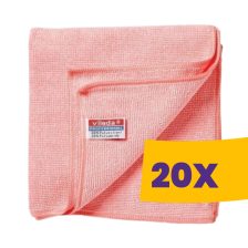   Vileda Prof. MicroTuff Plus mikroszálas törlőkendő 38x38cm Piros 5db (Karton - 20 csomag)