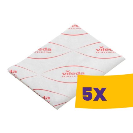 Vileda Prof. r-MicronSolo törlőkendő 30x40cm Piros 100db (Karton - 5 csomag)