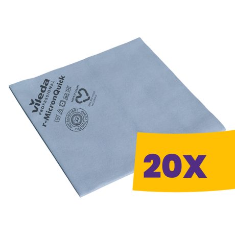 Vileda Prof. r-MicronQuick törlőkendő 40x38cm Kék 5db (Karton - 20 csomag)