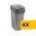 Curver Pacific Flip Bin billenőfedeles szelektív hulladékgyűjtő szemetes Szürke 45L (Karton - 4 db)