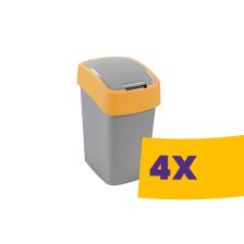   Curver Pacific Flip Bin billenőfedeles szelektív hulladékgyűjtő szemetes Sárga 9L (Karton - 4 db)