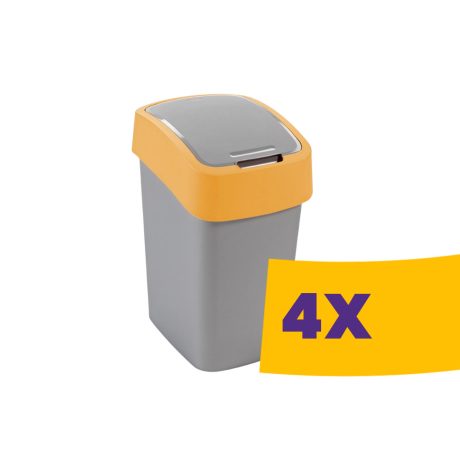 Curver Pacific Flip Bin billenőfedeles szelektív hulladékgyűjtő szemetes Sárga 25L (Karton - 4 db)