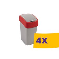   Curver Pacific Flip Bin billenőfedeles szelektív hulladékgyűjtő szemetes Piros 9L (Karton - 4 db)