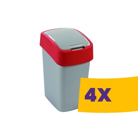 Curver Pacific Flip Bin billenőfedeles szelektív hulladékgyűjtő szemetes Piros 25L (Karton - 4 db)