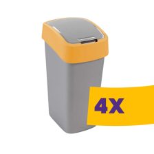   Curver Pacific Flip Bin billenőfedeles szelektív hulladékgyűjtő szemetes Sárga 45L (Karton - 4 db)
