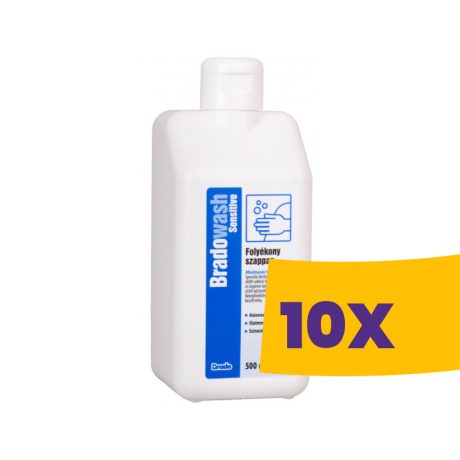 Bradowash Sensitive folyékony szappan 500ml (Karton - 10 db)