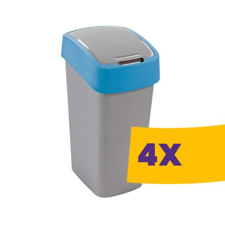 Curver Pacific Flip Bin billenőfedeles szelektív hulladékgyűjtő szemetes Kék 45L (Karton - 4 db)