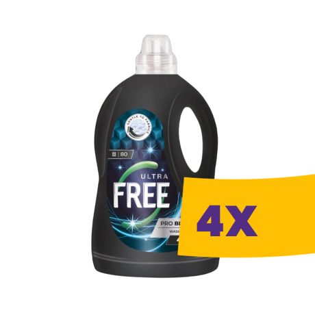 Ultra Free Professional Black mosógél - 80 mosás 4L (Karton - 4 db)