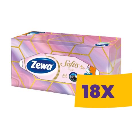 Zewa Softis adagolós papírzsebkendő design - 4 rétegű 80db-os (Karton - 18 csg)