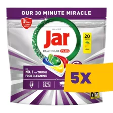   Jar Platinum Plus Miracle mosogatógép kapszula Lemon 20db (Karton - 5 csomag)