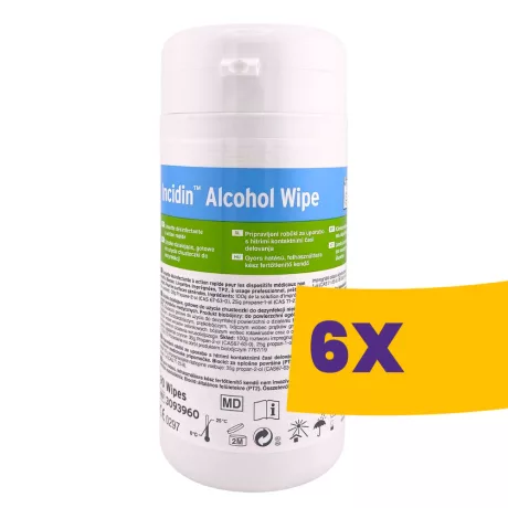 Ecolab Incidin Alcohol Wipe felületfertőtlenítő kendő 90db (Karton - 6 csomag)