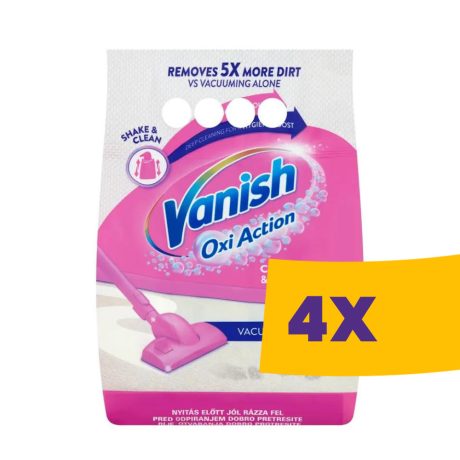 Vanish Shake & Clean Szőnyegtisztító Por  650 g (Karton - 4 db)