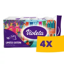   Violeta Limited Edition WC papír - 3 rétegű, 16 tekercs (Karton - 4 csomag)