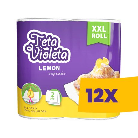 Violeta MAXI citrom illatú háztartási papírtörlő - 2 rétegű 2 tekercses (Karton - 12 csg)