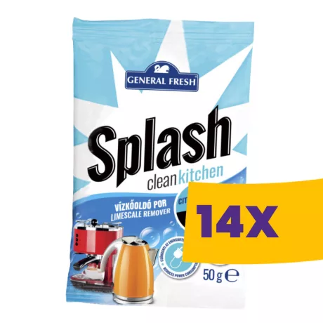 General Fresh Splash vízkőoldó por háztartási kisgépekhez 50g (Karton - 14 db)