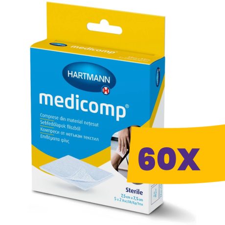 Hartmann Medicomp flísz steril sebfedő 7,5x7,5cm 5x2db (Karton - 60 csomag)