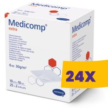   Hartmann Medicomp Extra steril sebfedő 6 rétegű 10x10cm 25x2db (Karton - 24 csomag)