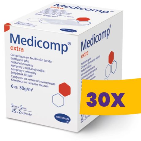 Hartmann Medicomp Extra, steril 6rtg 5x5cm 25x2db (Karton - 30 csomag)