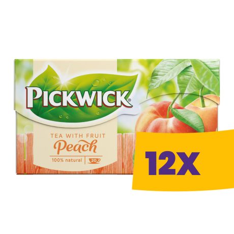 Pickwick Őszibarack fekete tea 20 filter (Karton - 12 csomag)