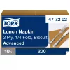 Tork Lunch szalvéta Keksz - 2 rétegű, 33x33cm, 1/4 hajtás, 200 lap (Karton - 10 csomag)