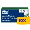 Tork Lunch szalvéta Sötétzöld - 2 rétegű, 33x33cm, 1/4 hajtás, 200 lap (Karton - 10 csomag)