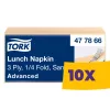 Tork Lunch szalvéta Csontszínű - 3 rétegű, 33x33cm, 1/4 hajtás, 150 lap (Karton - 10 csomag)