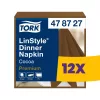 Tork LinStyle® Dinner szalvéta Kakaó - 39x39cm, 1/4 hajtás, 50 lap (Karton - 12 csomag)