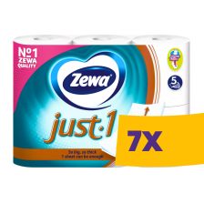   Zewa Just1 Premium toalettpapír - 5 rétegű, 6 tekercs (Karton - 7 csomag)