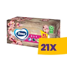   Zewa Deluxe dobozos papírzsebkendő - 3 rétegű 150db (Karton - 21 csomag)
