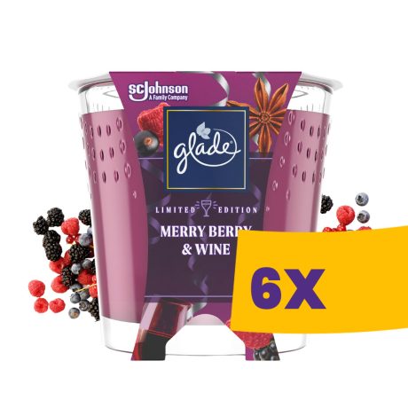 Glade illatgyertya - Merry Berry & Wine 129g (Karton - 6 db)