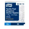 Tork Premium Elegance szalvéta Fehér - 39x39cm, 1/4 hajtás, 50 lap (Karton - 10 csomag)