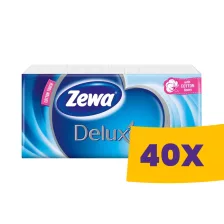   Zewa Deluxe papírzsebkendő Original - 3 rétegű 90db (Karton - 40 csomag)