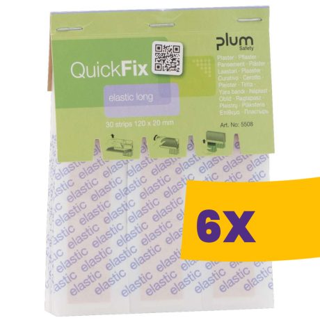 Plum 5508 QuickFix Elasztikus hosszú ragtapasz utántöltő 30db (Karton - 6 csomag)