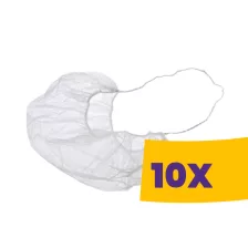   Eldobható szakállvédő PP Fehér 100db (Karton - 10 csomag)