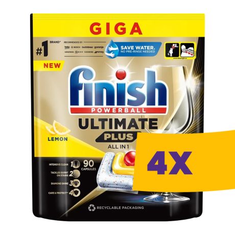 Finish Ultimate Plus All in 1 mosogatógép tabletta Giga 90 db-os (Karton - 4 csomag)