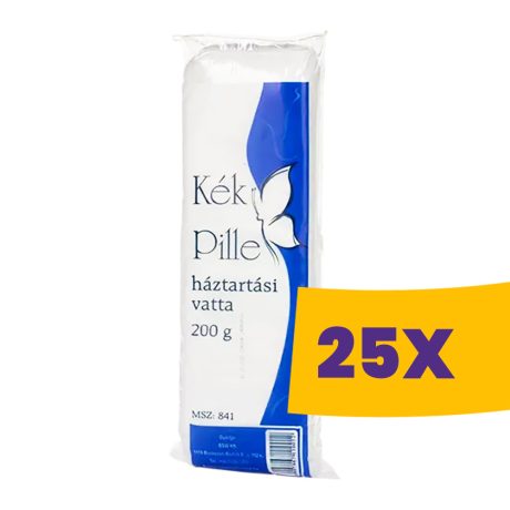 Kék Pille háztartási vatta 100% pamut 200g (Karton - 25 csomag)