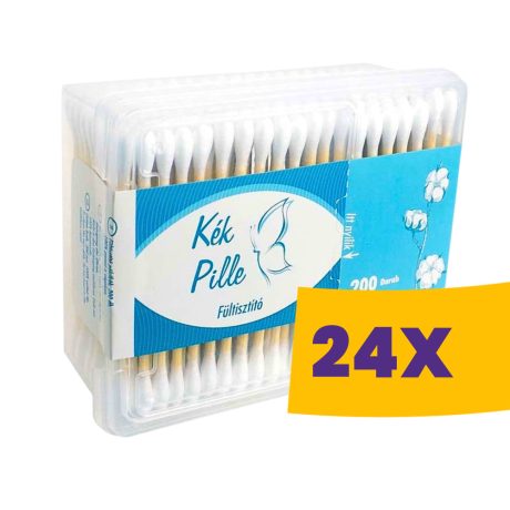 Kék Pille dobozos fültisztító pálcika 200db (Karton - 24 csomag)