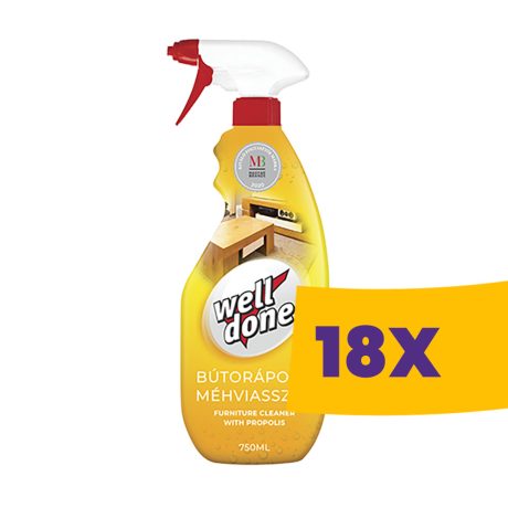 Well Done bútorápoló méhviasszal szórófejes 750ml (Karton - 18 db)