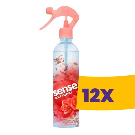 Well Done Sense légfrissítő és textil illatosító Rose Essence 350ml (Karton - 12 db)