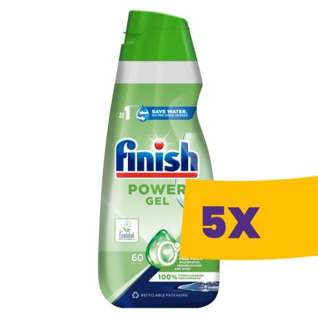 Finish Power Gel ECO 0% mosogatógép gél 900ml (Karton - 5 db)