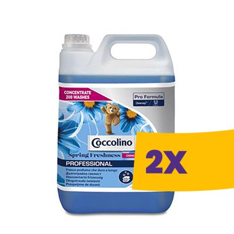 Coccolino Pro Formula Spring Fresh Concentrate 5L - Öblítőkoncentrátum kellemes illattal (Karton - 2 db)