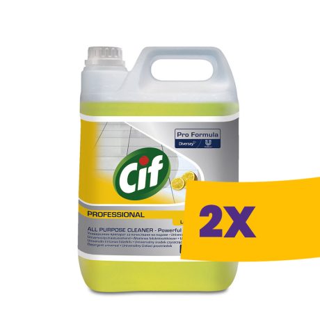 Cif Pro Formula All Purpose Cleaner Lemon Fresh Általános felülettisztítószer citrom illattal 5L (Karton - 2 db)