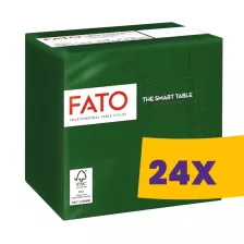   FATO Smart Table koktélszalvéta Erdőzöld - 2 rétegű, 24x24cm, 100 lap (Karton - 24 csomag)