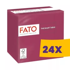   FATO Smart Table koktélszalvéta Bordó - 2 rétegű, 24x24cm, 100 lap (Karton - 24 csomag)