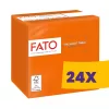 FATO Smart Table koktélszalvéta Narancssárga - 2 rétegű, 24x24cm, 100 lap (Karton - 24 csomag)