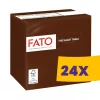 FATO Smart Table koktélszalvéta Csokoládébarna - 2 rétegű, 24x24cm, 100 lap (Karton - 24 csomag)