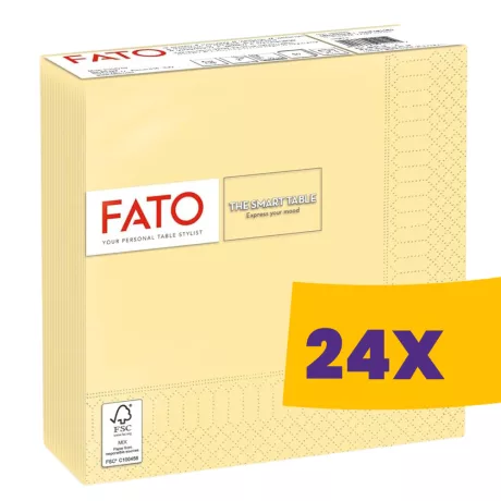 FATO Smart Table szalvéta Pezsgő - 2 rétegű, 33x33cm, 50 lap (Karton - 24 csomag)