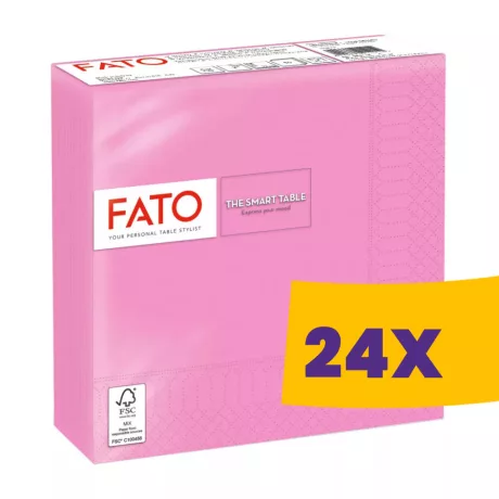 FATO Smart Table szalvéta Rózsaszín - 2 rétegű, 33x33cm, 50 lap (Karton - 24 csomag)