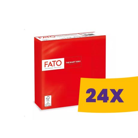 FATO Smart Table piros színű szalvéta, 33x33cm, 2 rétegű 50 lapos (Karton - 24 csomag)